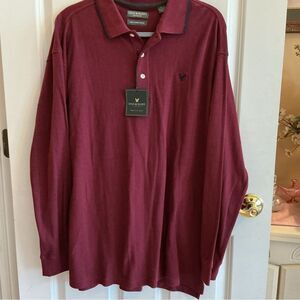 NWT. Lyle & Scot Brand Men’s Size L L/S Shirt Burgundy